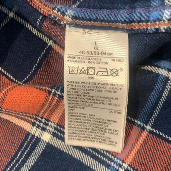 GAP L men’s flannel - Picture 4 of 5